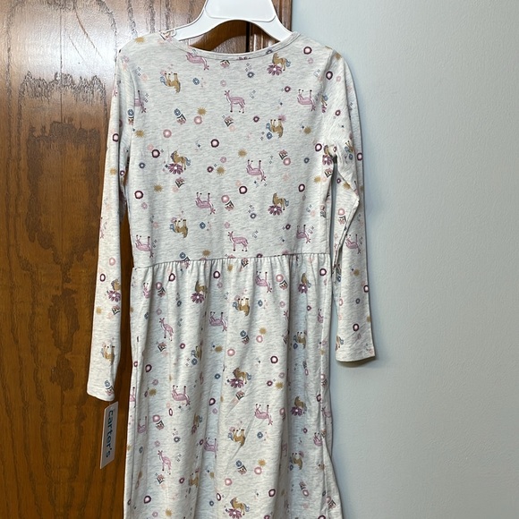CARTERS NWT Girls Size 10 Horse print gray long sleeve dress round neck - Picture 10 of 12